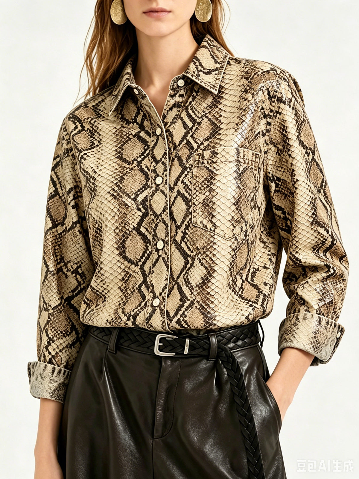 Serpent Sage RB-TOP16 – Front View – Riley – Beige, Brown