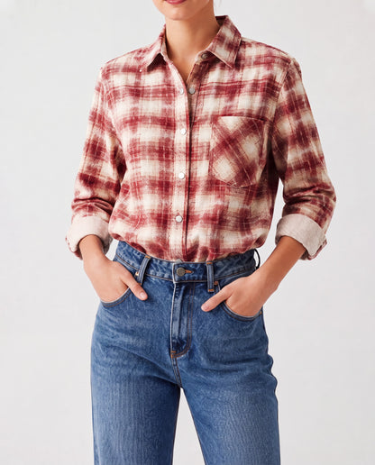 Prairie Flame RB-TOP16 – Front View – Riley – red, cream