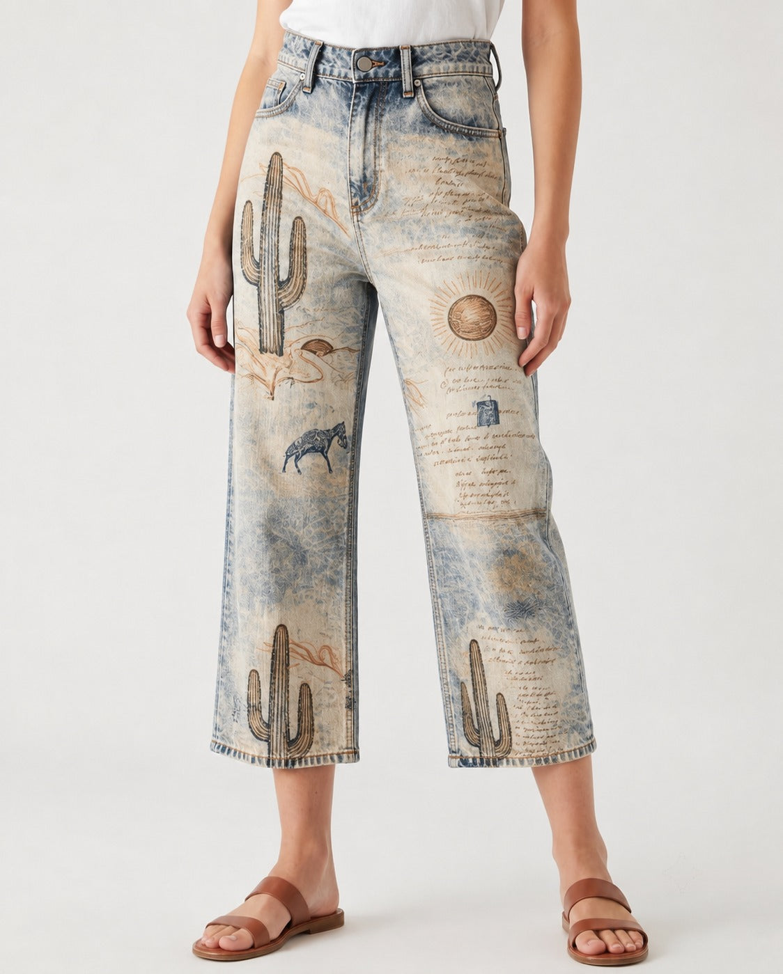 Cactus Mirage Denim RB-BOT24 – Front View – Riley – Denim Blue, Beige