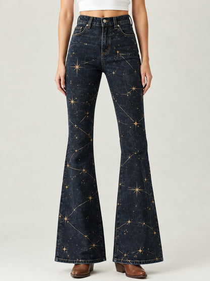 Starlight Range Bootcut Jeans – Front View – Riley – dark indigo