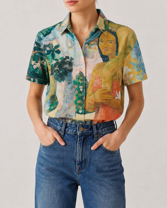 Cactus Mirage Teal Artistic RB-TOP15 – Front View – Riley – teal, mustard