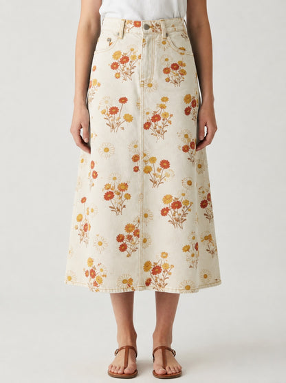 Prairie Bloom RB-SKT10 – Front View – Riley – Denim