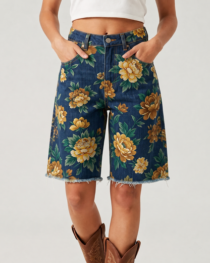 Desert Bloom Dark (floral) RB-BOT08 – Front View – Riley – Dark Indigo
