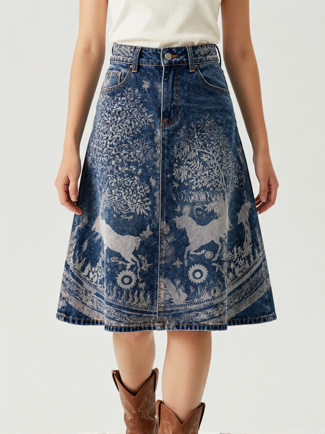 Canyon Toile RB-SKT03 – Front View – Riley – Dark Indigo