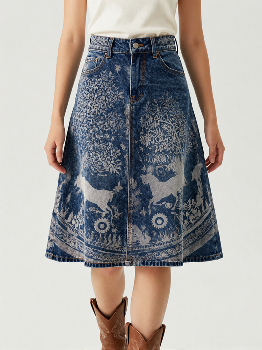 Canyon Toile RB-SKT03 – Front View – Riley – Dark Indigo