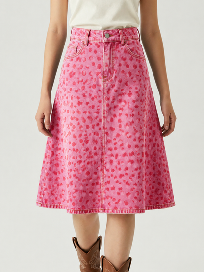 Pink Florals RB-SKT03 – Front View – Jessie – Pink