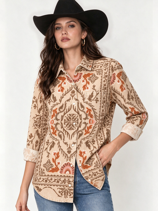 Rust Valley Bloom RB-TOP16 – Front View – Riley – Beige