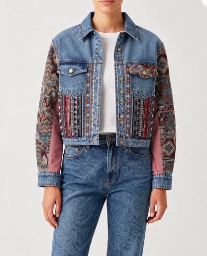 Desert Mirage Blue RB-JKT01 – Front View – Riley – blue, red