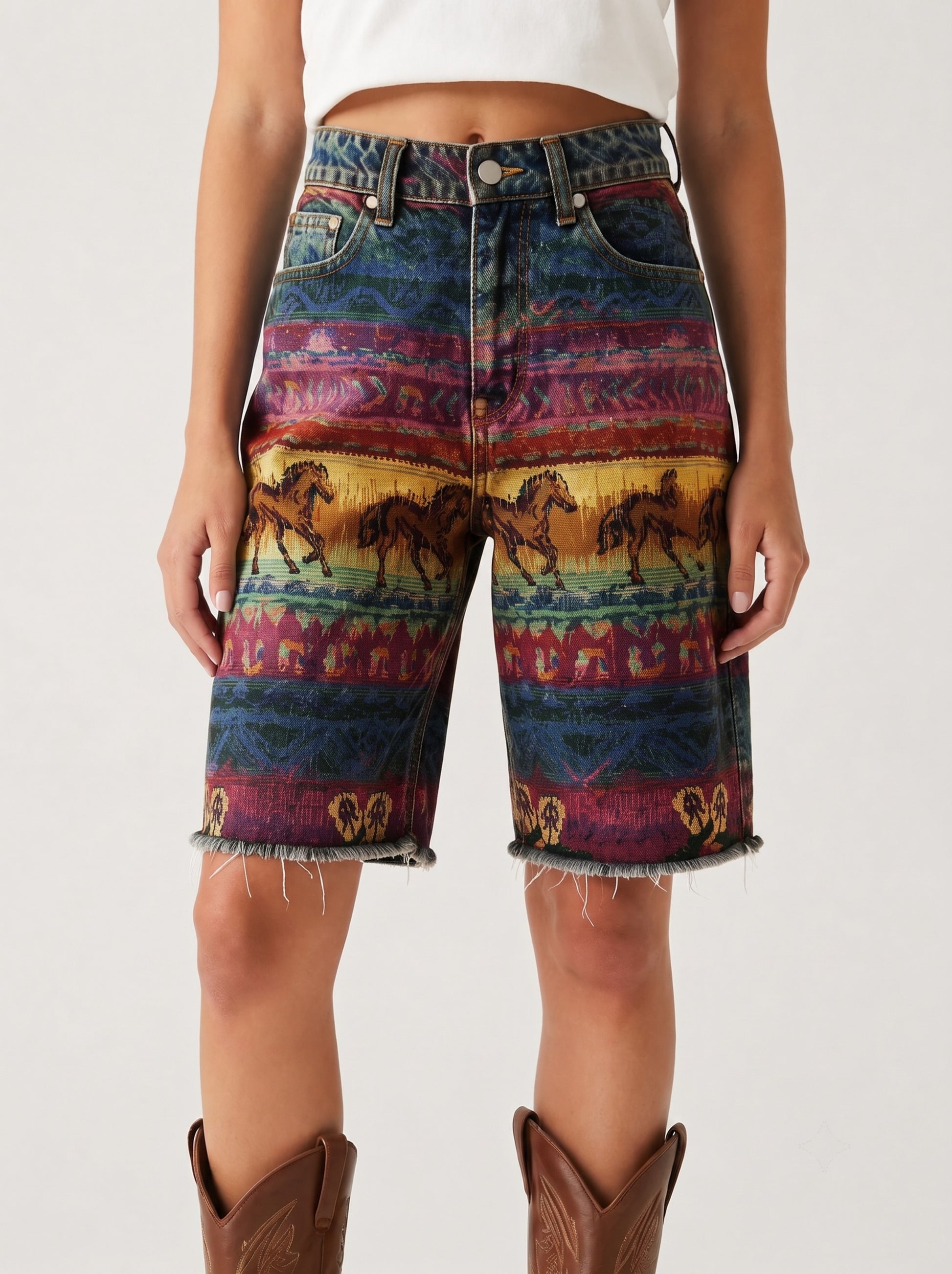Horse Herd Riders RB-BOT08 – Front View – Riley – navy, maroon