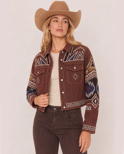 Desert Mirage Brown RB-JKT01 – Front View – Riley – brown