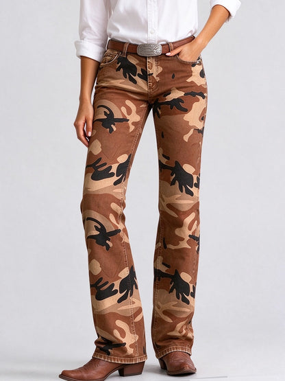 Rustler Camo Ridge Low-Rise Bootcut Jeans