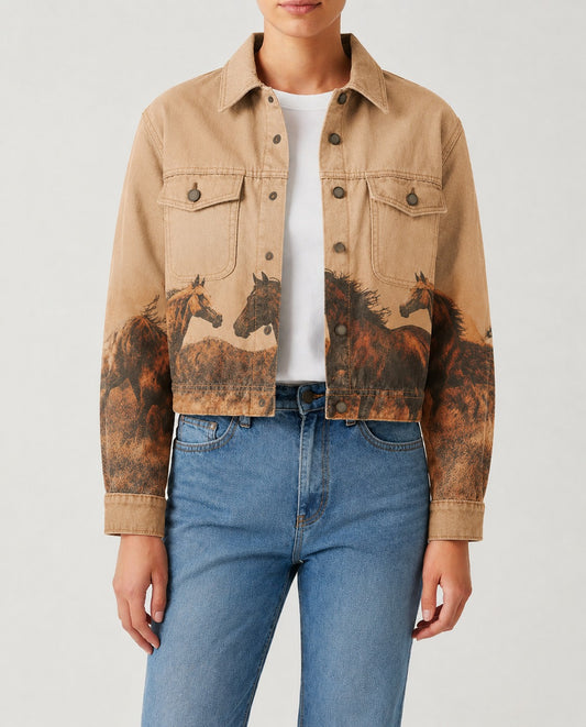 Wild Mustang RB-JKT01 – Front View – Riley – tan