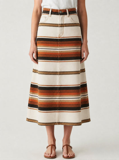 Desert Mirage Cream RB-SKT10 – Front View – Riley – Cream, Burnt Orange, Charcoal