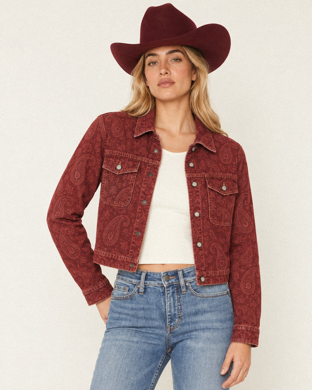 Prairie Mirage RB-JKT01 – Front View – Riley – burgundy