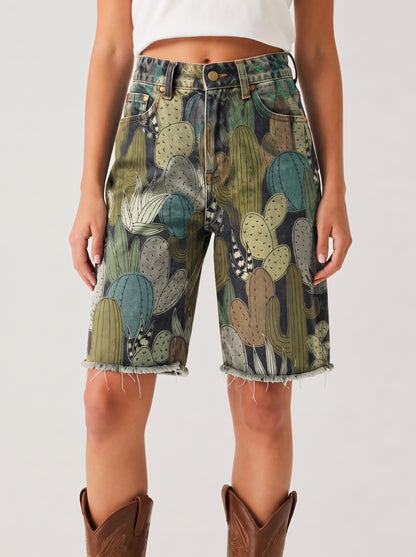 Desert Bloom Teal Botanical RB-BOT08 – Front View – Riley – teal, olive