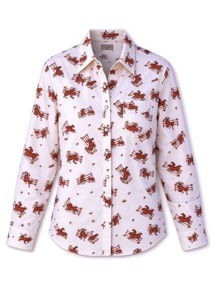 Rodeo Stampede Long Sleeve Denim Shirt