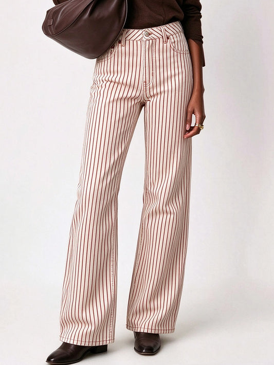 Prairie Tick Stripe Bootcut Jeans