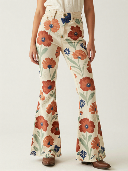 Prairie Poppy RB-BOT04 – Front View – Jessie – Red / Green / Cream