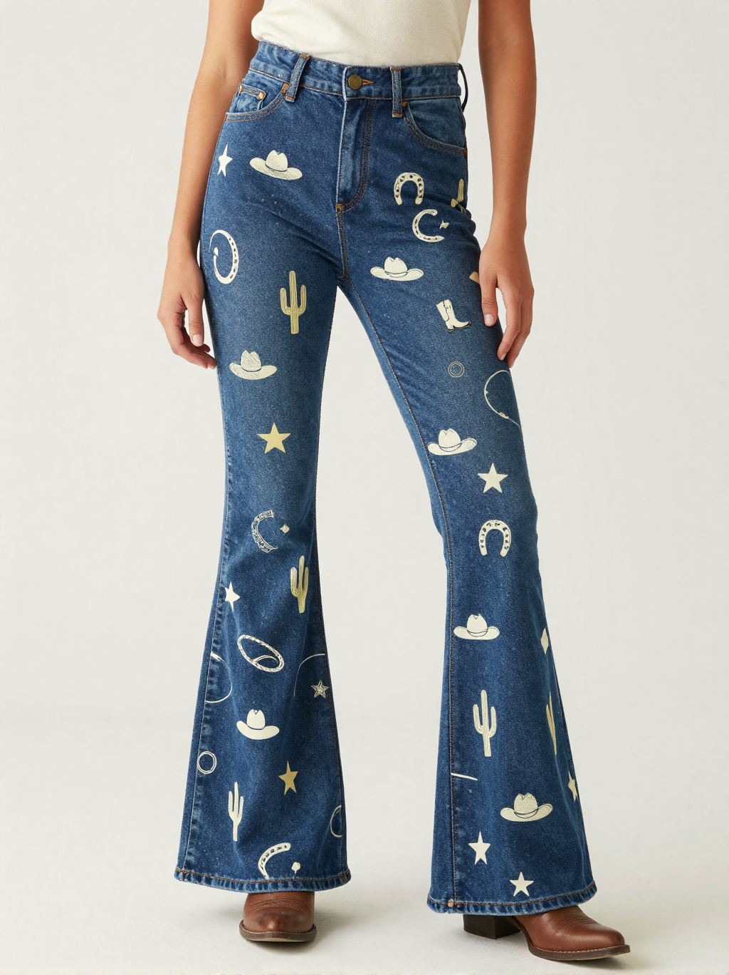 Cowgirl Toss Cool RB-BOT04 – Front View – Jessie – Navy / Pink / Cream
