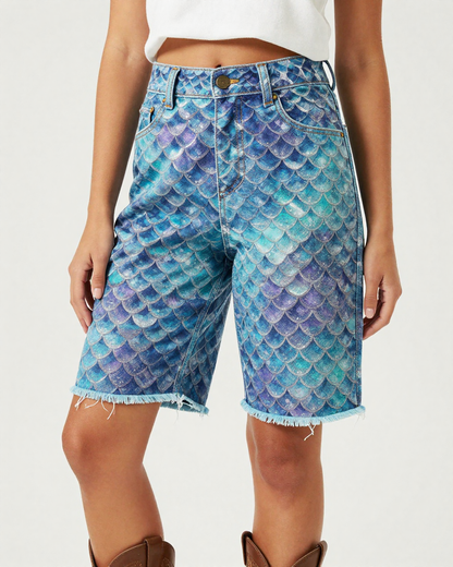 Mermaid Scale RB-BOT08 – Front View – Jessie – Indigo / Silver