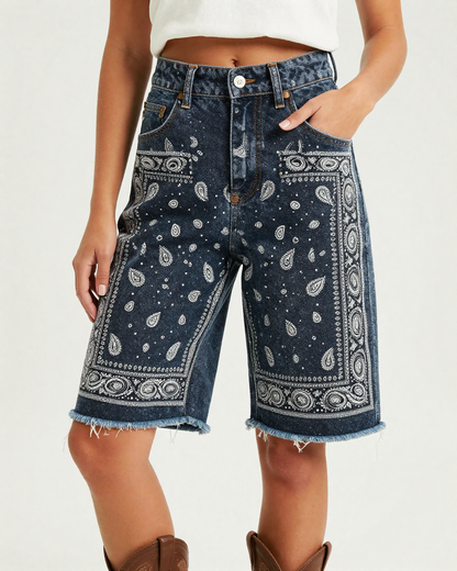 Black Bandana RB-BOT08 – Front View – Jessie – Black / Cream