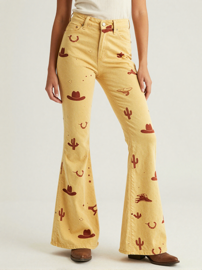 Sunshine Rodeo RB-BOT04 – Front View – Jessie – Gold / Brown / Cream