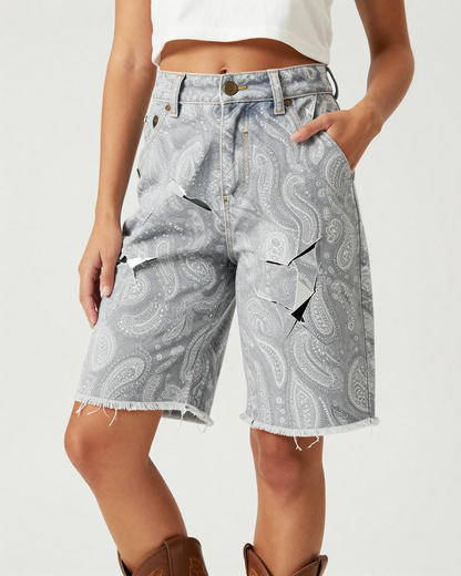 Shattered Fragment Paisley RB-BOT08 – Front View – Jessie – Graphite / Silver