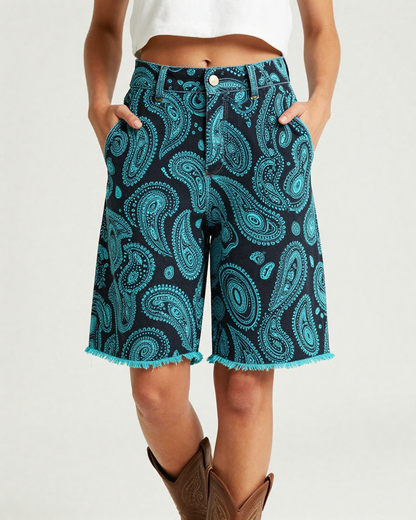 Wireframe Outline Paisley RB-BOT08 – Front View – Jessie – Midnight / White
