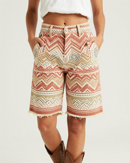 Zigzag Mesa RB-BOT08 – Front View – Jessie – Terracotta / Cream