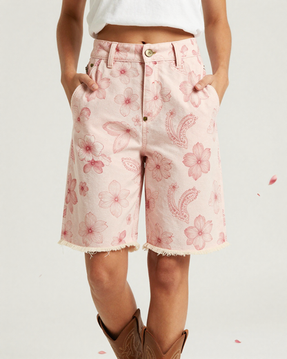 Flower Petal Paisley RB-BOT08 – Front View – Jessie – Blush Pink / Rose