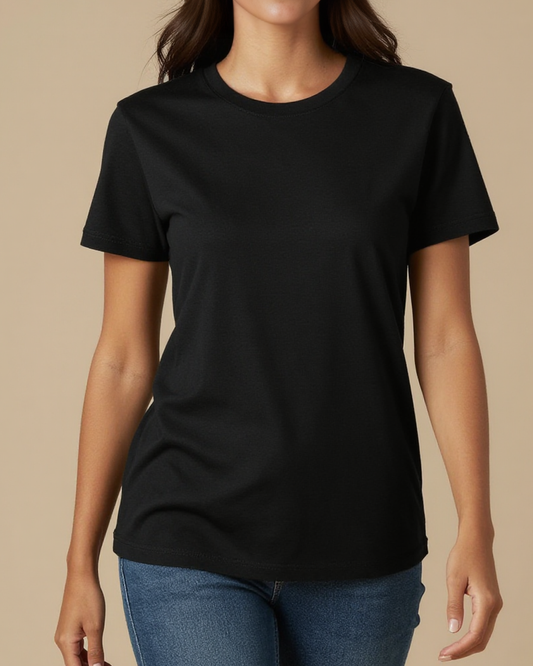 Trail Boss Washed Tee – Front View – Jessie – black