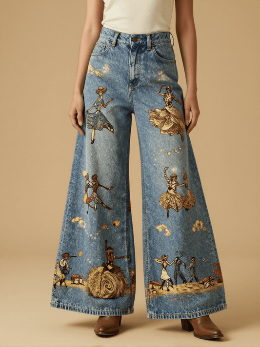 Prairie Dance Social RB-BOT05 – Front View – Jessie – Blue Denim