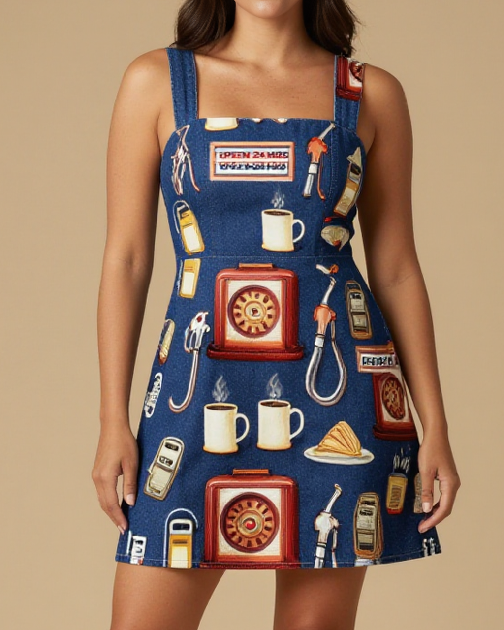 Truck Stop Structured Mini Dress – Front View – Mara