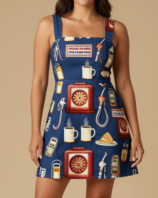 Truck Stop Structured Mini Dress – Front View – Mara