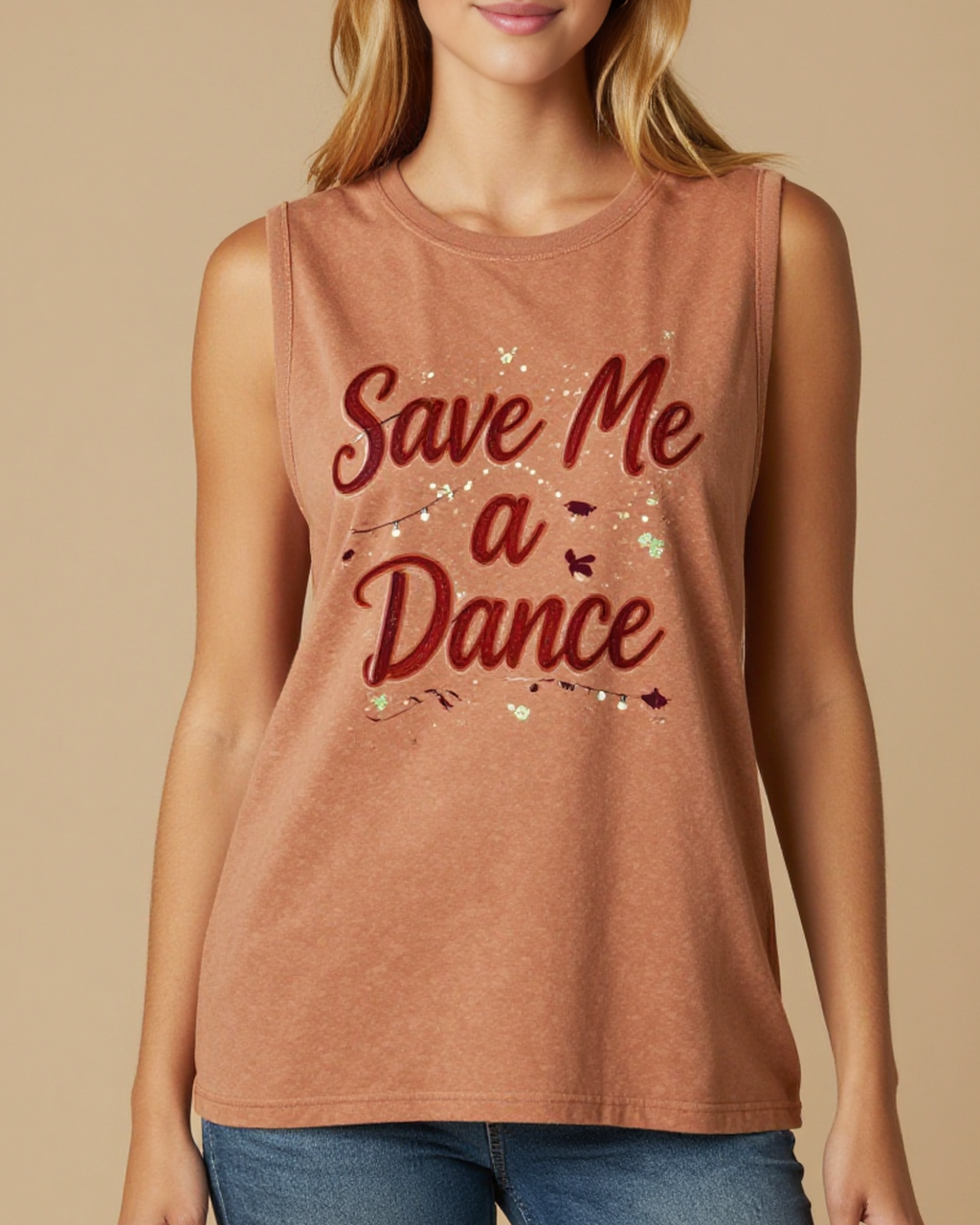 Save Me a Dance RB-TOP13 – Front View – Riley – Washed Brown