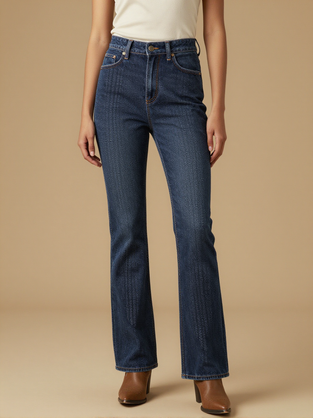 Tail Fin Dust Bootcut Jeans – Front View – Mara