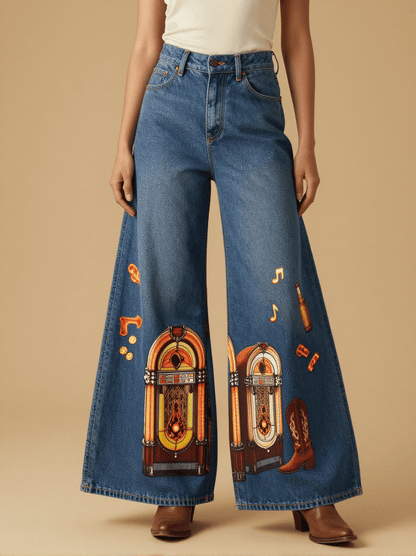 Honky Tonk Jukebox RB-BOT05 – Front View – Jessie – Blue Denim