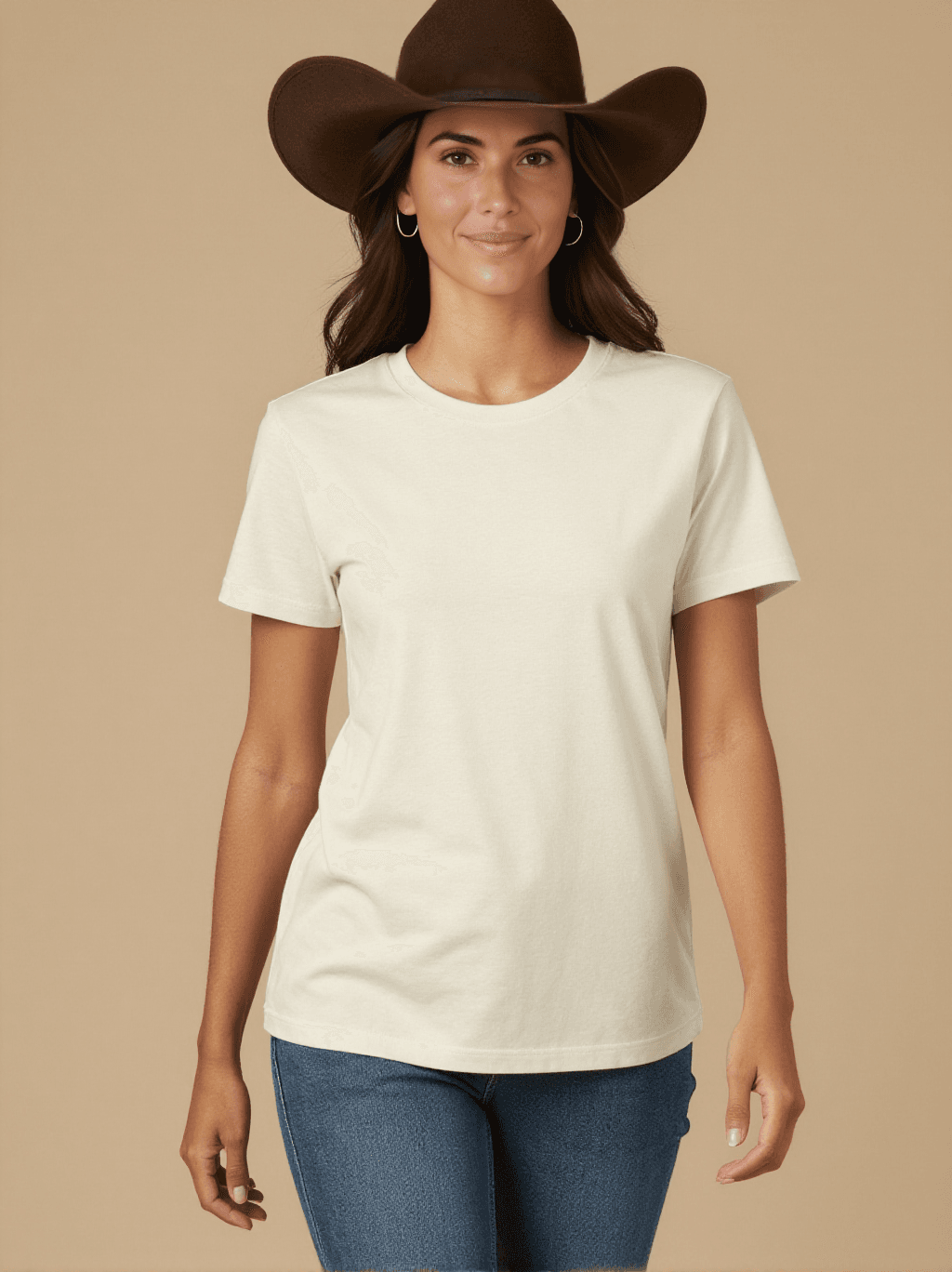 Unbridled Washed Tee – Front View – Jessie – white