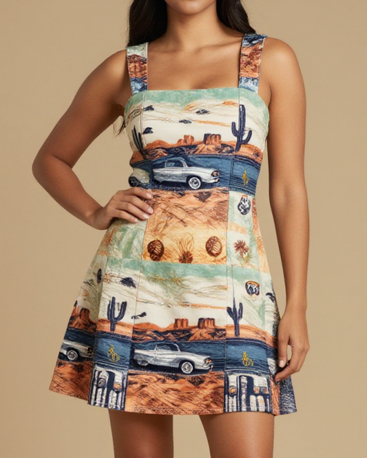 Cadillac Range Structured Mini Dress – Front View – Mara