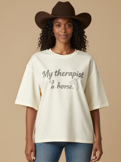 My Therapist Is A Horse RB-TOP14 – Front View – Amara – White