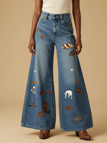 Branding Day Ranch RB-BOT05 – Front View – Amara – Blue Denim
