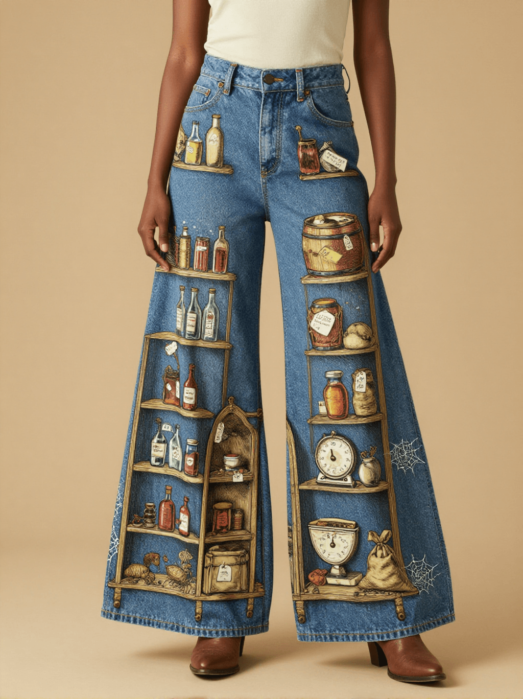 General Store Shelves RB-BOT05 – Front View – Amara – Blue Denim