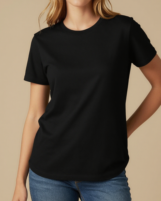 Shows Up First Washed Tee – Front View – Riley