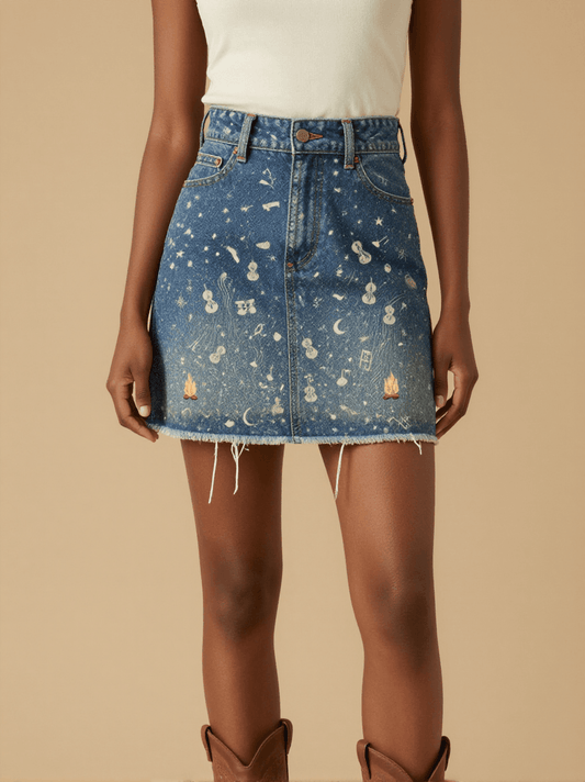 Fiddle & Stars RB-SKT05 – Front View – Amara – Indigo