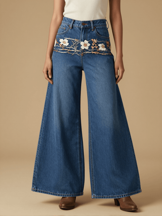 Iron Bloom Leg RB-BOT05 – Front View – Jessie – Blue Denim