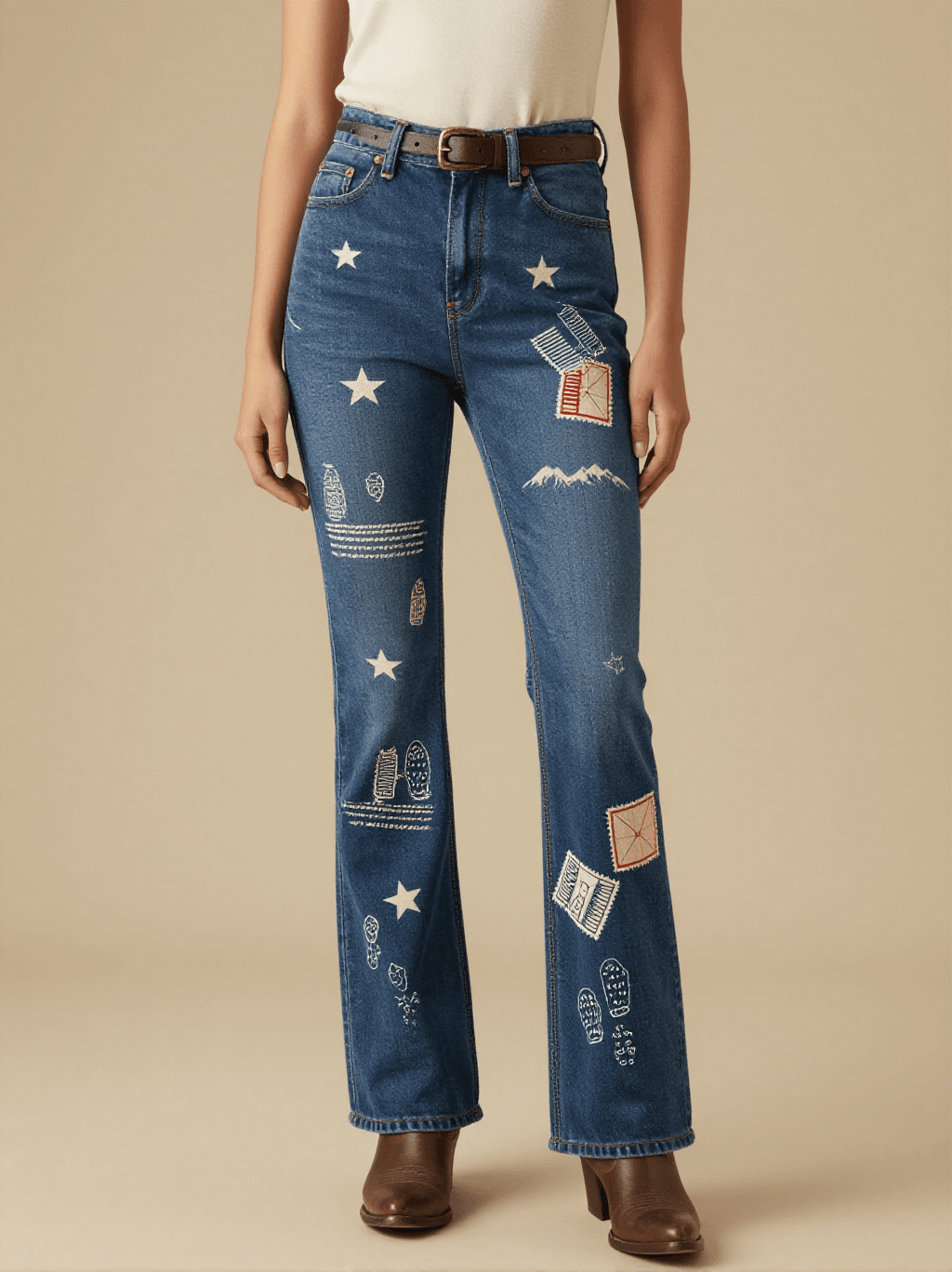 Star Route Bootcut Jeans – Front View – Jessie