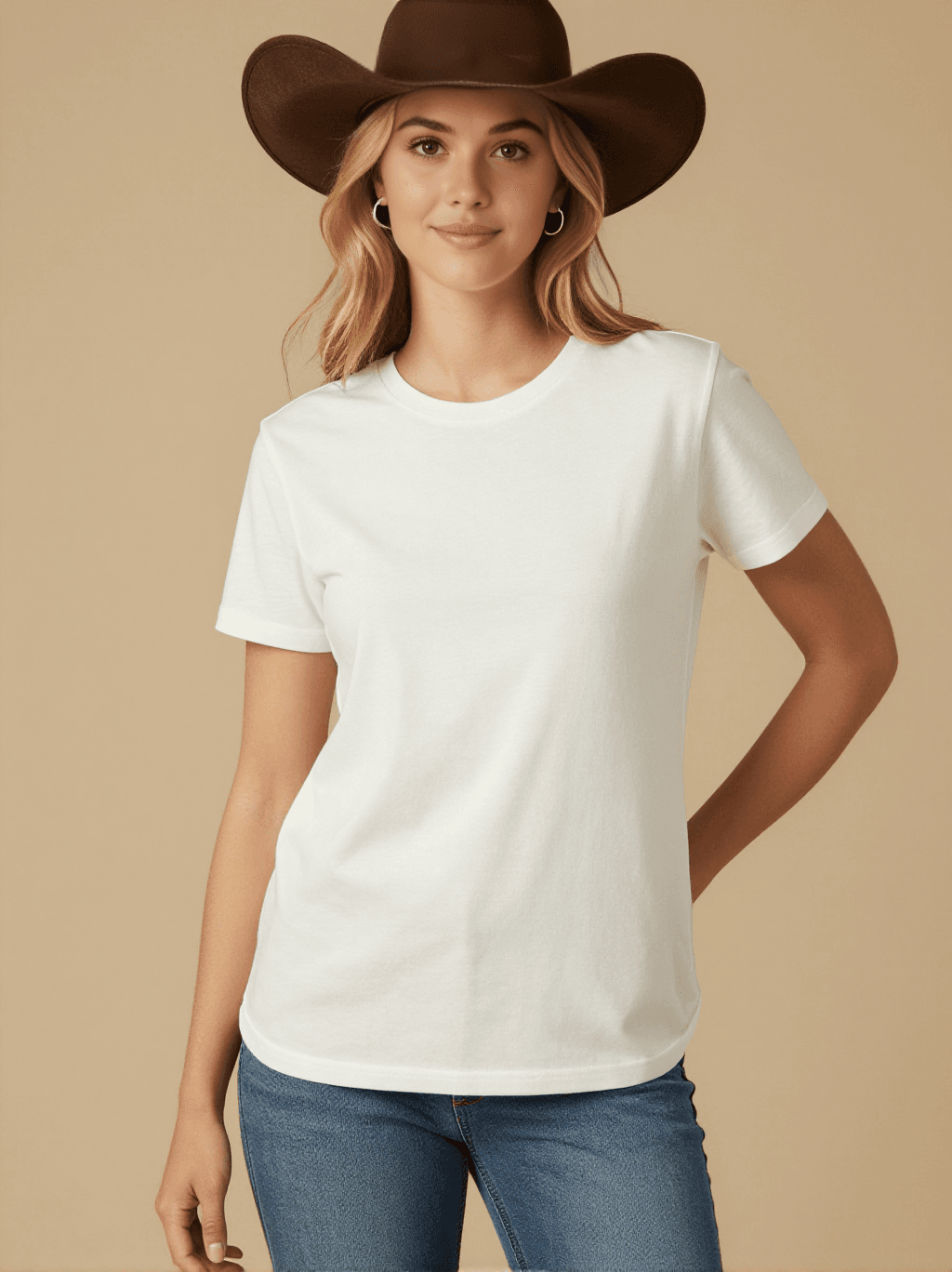 Wilder Than You Think Washed Tee – Front View – Riley – white