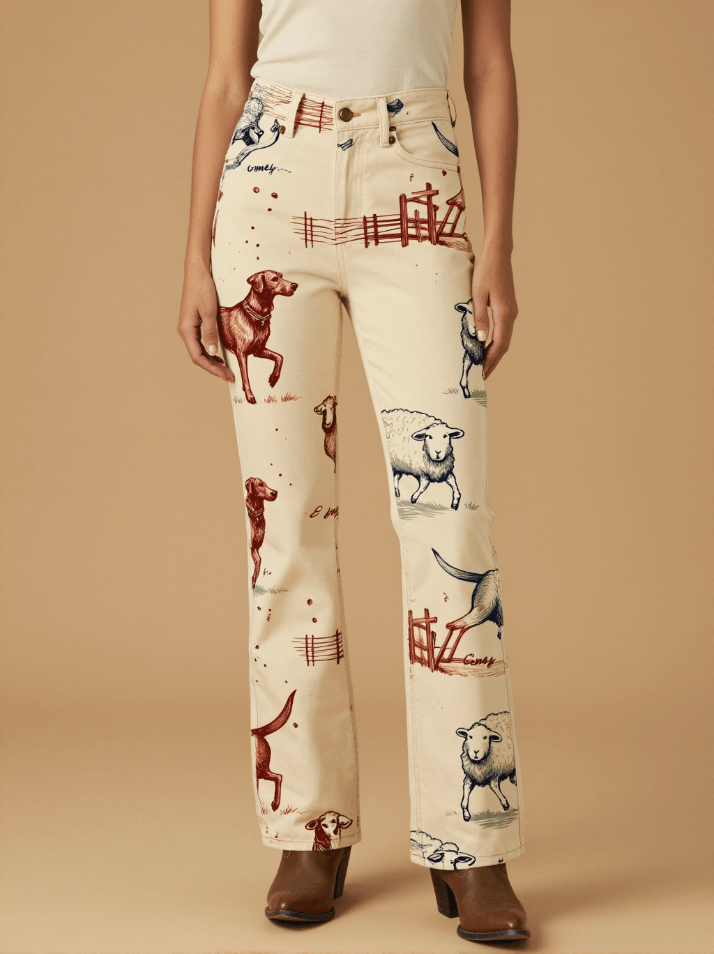 Ranch Dog Roundup Bootcut Jeans – Front View – Jessie