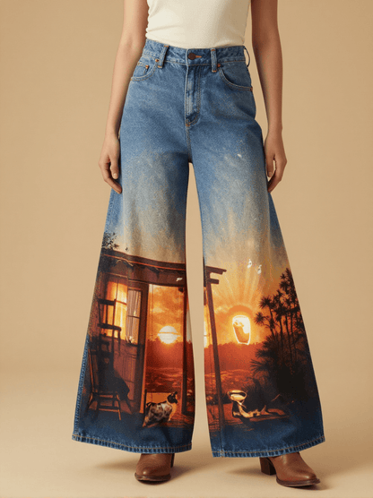 Porch Sunset Guitar RB-BOT05 – Front View – Mara – Blue Denim
