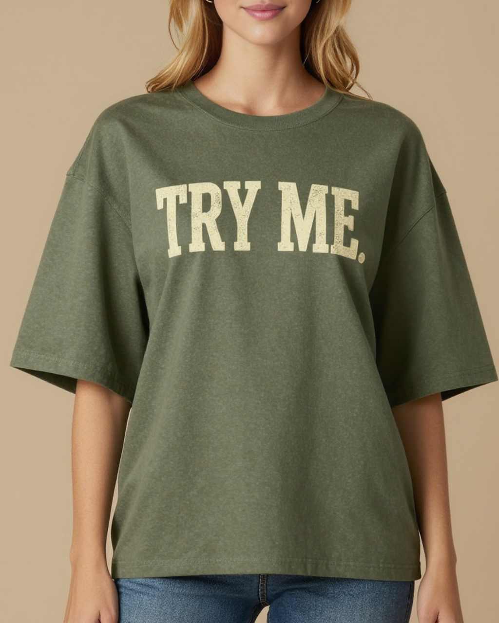 Try Me RB-TOP14 – Front View – Riley – Army Green